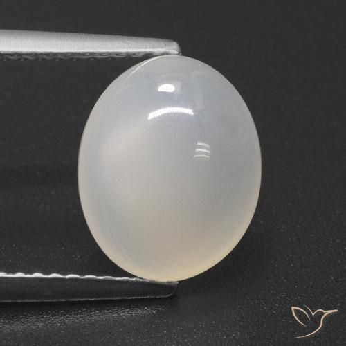 3.49ct Naturel Blanc translucide Pierre de lune, ovale, Translucide