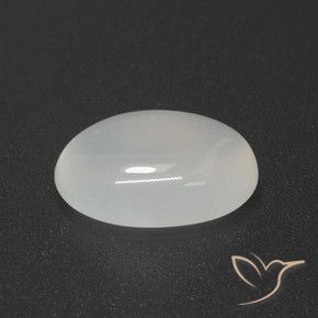 Pierre de Lune Blanc translucide naturelle Coupe ovale, 2.85 ct, Translucide