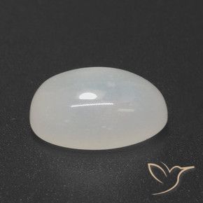 Pierre de lune Blanc chaud naturelle ovale, 3.86 ct, Translucide