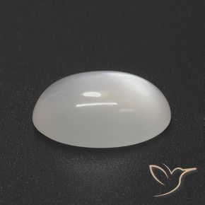 Pierre de lune Blanc chaud naturelle ovale, 3.25 ct, Translucide