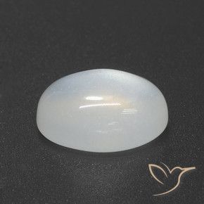 Pierre de lune Blanc translucide naturelle ovale, 3.62 ct, Translucide