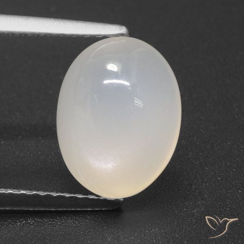 3.52ct Naturel Blanc perle Pierre de lune, ovale, Translucide