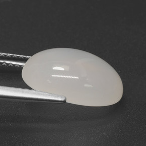 Pierre de Lune Blanc cassé naturelle Coupe ovale, 5.70 ct, Translucide