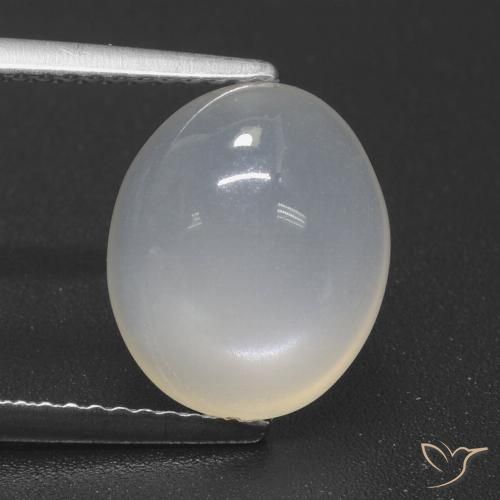 4.49ct Naturel Blanc translucide Pierre de lune, ovale, Translucide