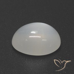 Pierre de lune Blanc translucide naturelle ovale, 4.49 ct, Translucide