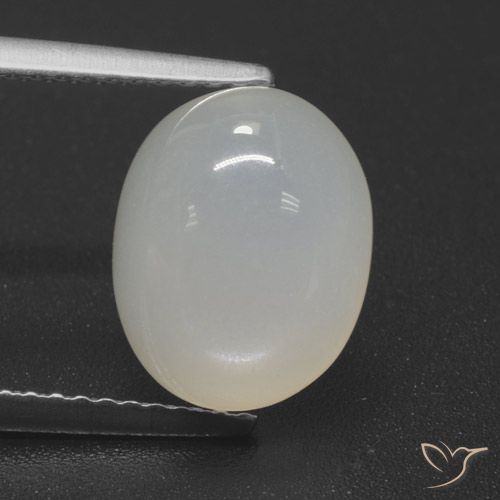 4.49ct Naturel Blanc cassé Pierre de lune, ovale, Translucide