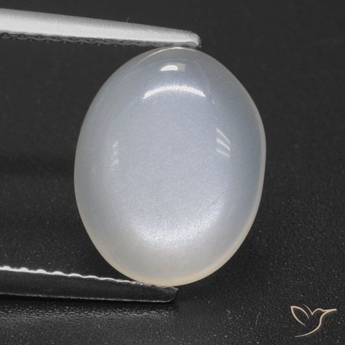 3.55ct Naturel Blanc translucide Pierre de lune, ovale, Translucide