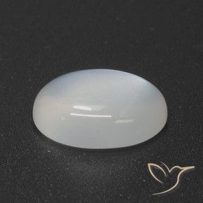 Pierre de lune Blanc translucide naturelle ovale, 3.55 ct, Translucide