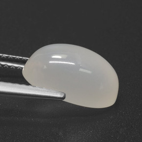 Pierre de lune blanc naturelle coupe ovale, 4,23 ct, translucide
