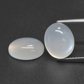 Achetez naturel 6,61ct blanc pierre de lune gems, coupe ovale, en provenance inde chez gemselect. en stock, livraison internationale!