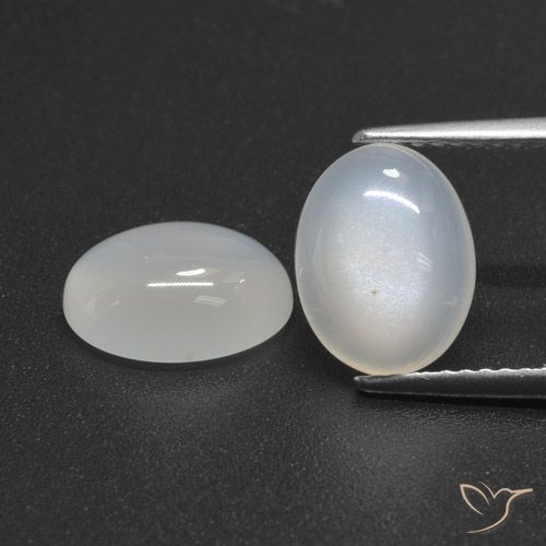 4.61ctw Naturel Blanc translucide Pierre de lune, ovale, Translucide