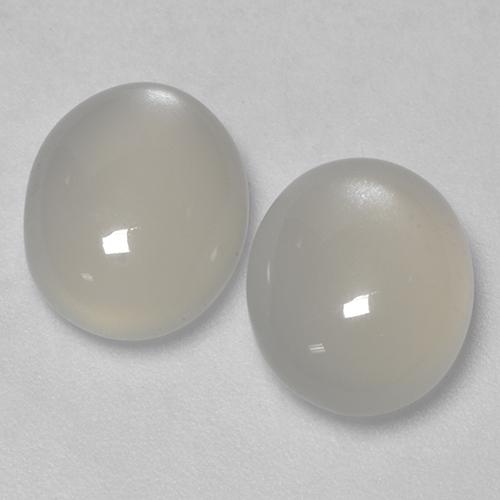 Achetez naturel 6,17ct blanc pierre de lune gems, coupe ovale, en provenance inde chez gemselect. en stock, livraison internationale!