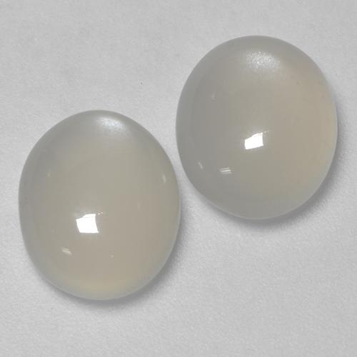 Achetez naturel 6,17ct blanc pierre de lune gems, coupe ovale, en provenance inde chez gemselect. en stock, livraison internationale!