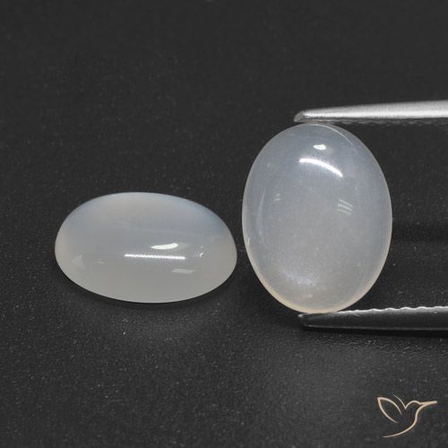 4.18ctw Naturel Blanc translucide Pierre de lune, ovale, Translucide