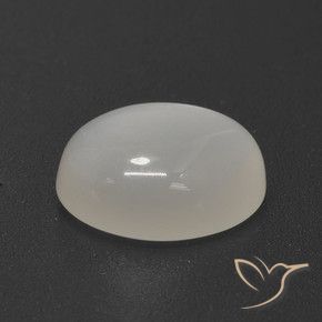 Pierre de lune blanc naturelle coupe ovale, 4,87 ct, translucide