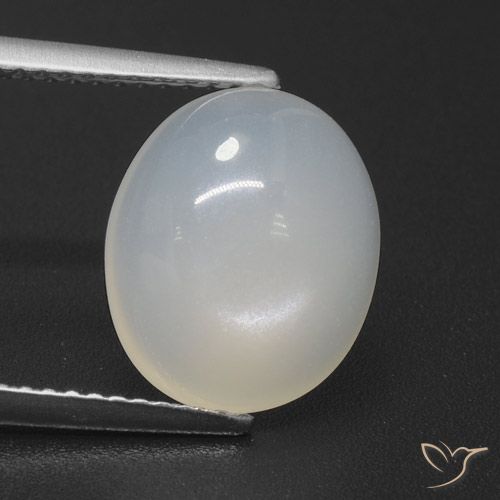 4.47ct Naturel Blanc crème Pierre de lune, ovale, Translucide