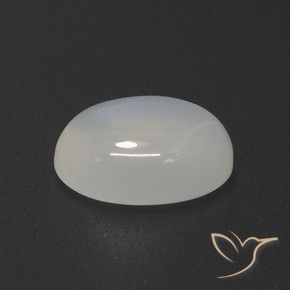 Pierre de lune Blanc crème naturelle ovale, 4.59 ct, Translucide