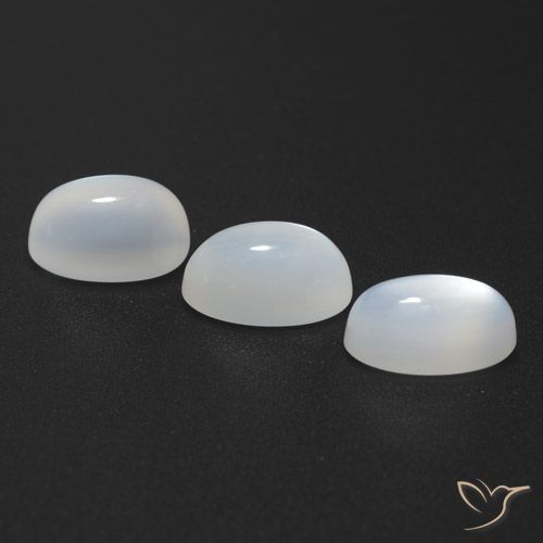 5.51ctw Naturel Blanc translucide Pierre de lune, ovale, Translucide