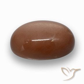 Pierre de lune Brun cannelle naturelle ovale, 24.38 ct, Opaque