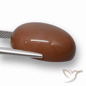 Pierre de lune Brun cannelle naturelle ovale, 24.38 ct, Opaque