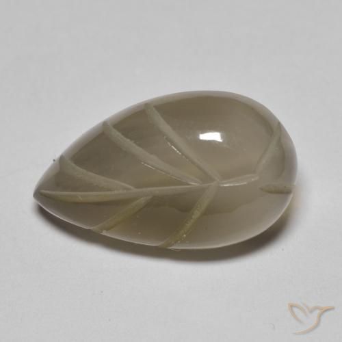Pierre de lune Brun gris naturelle Fantaisie, 9.32 ct, Translucide