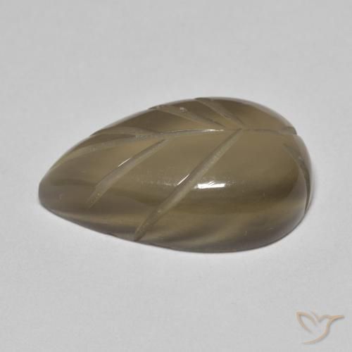 Pierre de lune Brun gris naturelle Fantaisie, 9.32 ct, Translucide