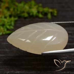 Pierre de lune brun café léger naturelle forme fantaisie, 31,11 ct, translucide