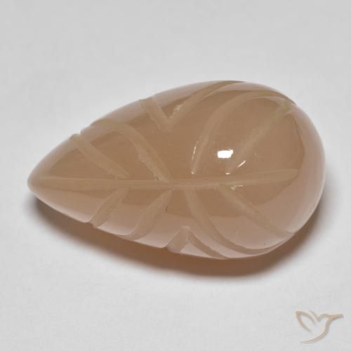 21.25ct Naturel Medium Dark-Orange Pierre de lune, Fantaisie, Translucide