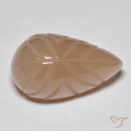 Pierre de lune Medium Dark-Orange naturelle Fantaisie, 21.25 ct, Translucide
