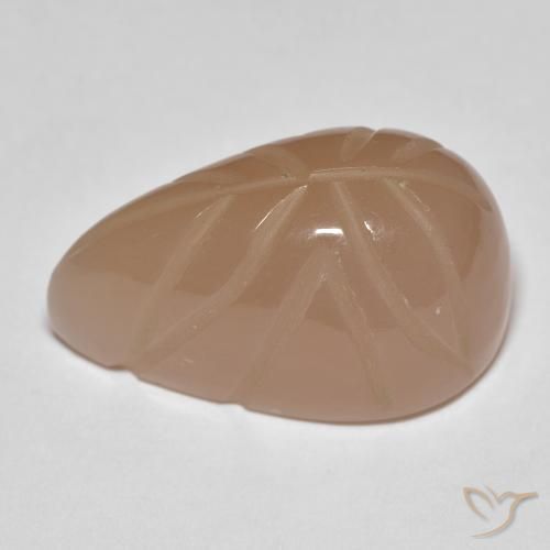 Pierre de lune Medium Dark-Orange naturelle Fantaisie, 21.25 ct, Translucide