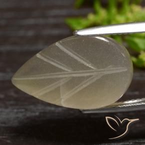 Pierre de lune Brun café léger naturelle Fantaisie, 12.55 ct, Translucide