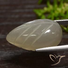 Pierre de lune Brun café léger naturelle Fantaisie, 12.55 ct, Translucide