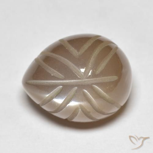 15.07ct Naturel Brun moyen Pierre de lune, Fantaisie, Translucide