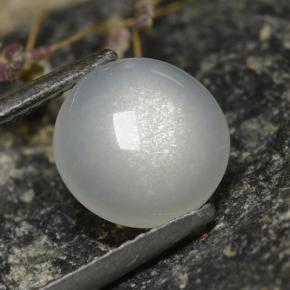 Pierre de lune blanc naturelle coupe roude, 2,30 ct, translucide