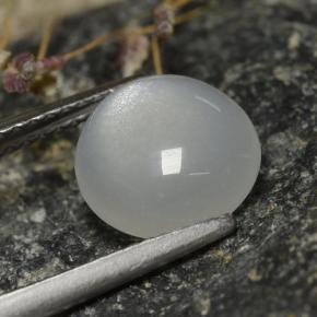 Pierre de lune blanc naturelle coupe roude, 2,30 ct, translucide