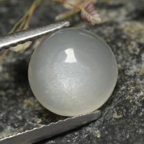Pierre de lune blanc naturelle coupe roude, 2,73 ct, translucide