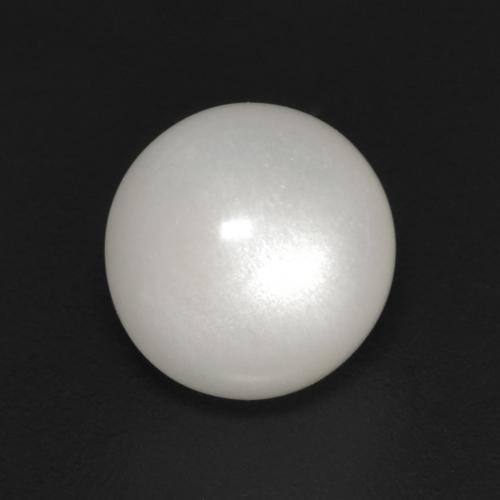 Pierre de Lune Blanc perle naturelle Coupe roude, 2.40 ct, Translucide
