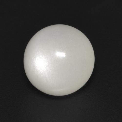 Pierre de Lune Blanc perle naturelle Coupe roude, 2.40 ct, Translucide