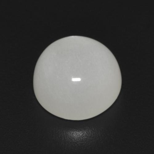 Pierre de Lune Blanc perle naturelle Coupe roude, 2.40 ct, Translucide