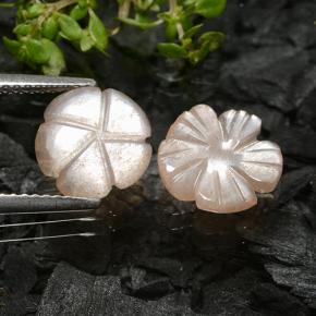 Achetez naturel 3,50ct marron pierre de lune gems, taille fleur, en provenance inde chez gemselect. en stock, livraison internationale!