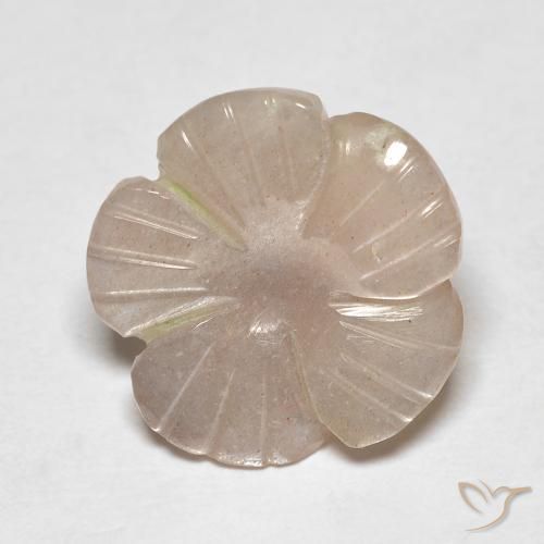 4.13ct Naturel Nude Pierre de lune, Taille Fleur, Translucide