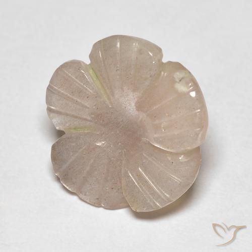 Pierre de lune Nude naturelle Taille Fleur, 4.13 ct, Translucide