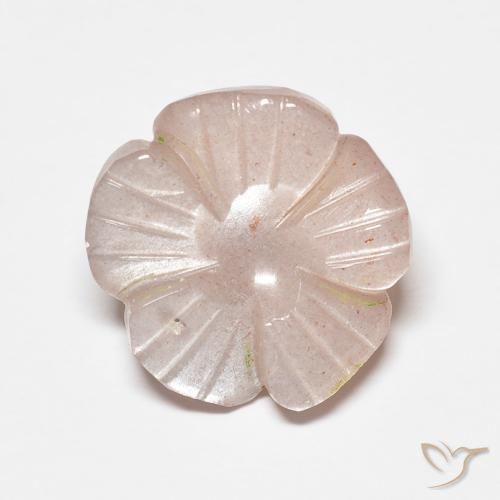 Pierre de lune Saumon Rose naturelle Taille Fleur, 4.47 ct, Translucide