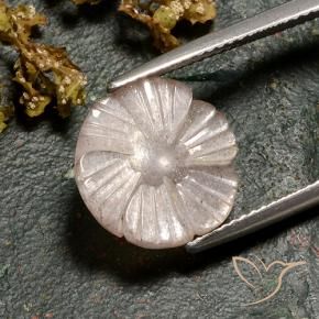 Pierre de lune Marron très clair naturelle Taille Fleur, 4.86 ct, Translucide