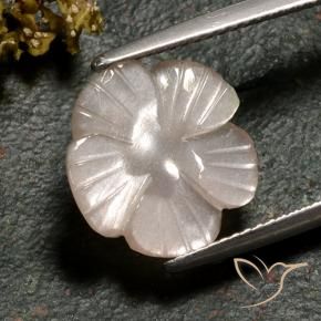 Pierre de lune Brun caramel léger naturelle Taille Fleur, 3.77 ct, Translucide