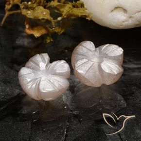 Shop natural 3.40ct Rose très clair Pierre de lune gems, Taille Fleur, from Inde at GemSelect. In stock, global shipping!