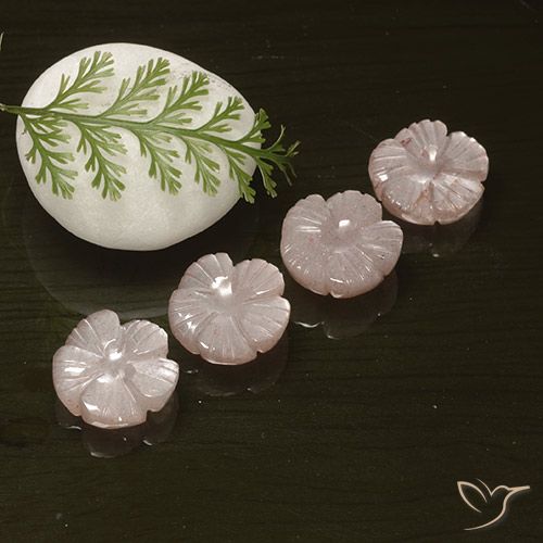 15.68ctw Naturel Rose très clair Pierre de lune, Taille Fleur, Translucide