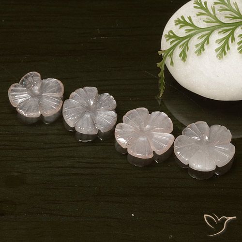 6.29ctw Naturel Brun caramel léger Pierre de lune, Taille Fleur, Translucide