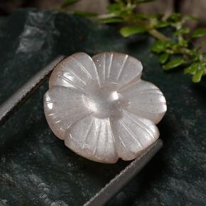 Pierre de Lune Brun arachide léger naturelle Taille Fleur, 5.79 ct, Translucide
