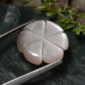 Pierre de Lune Brun arachide léger naturelle Taille Fleur, 5.79 ct, Translucide